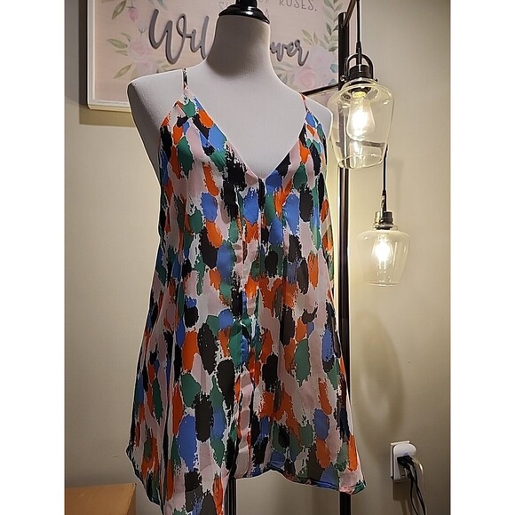 Adrienne Tops - Adrienne‎ Multicolor Tank Top Blouse Size Medium A6